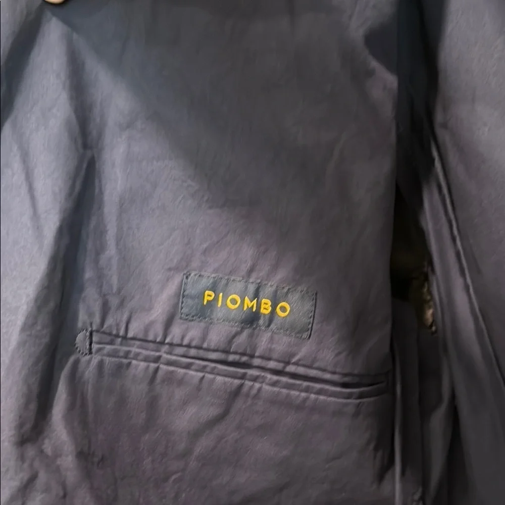 NWT Piombo Italian Navy Blazer Coat Jacket sz 46